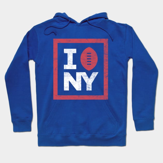 I Love The NY Football Giants Hoodie by BooTeeQue